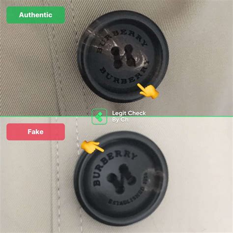 real or fake burberry|do all burberry buttons say.